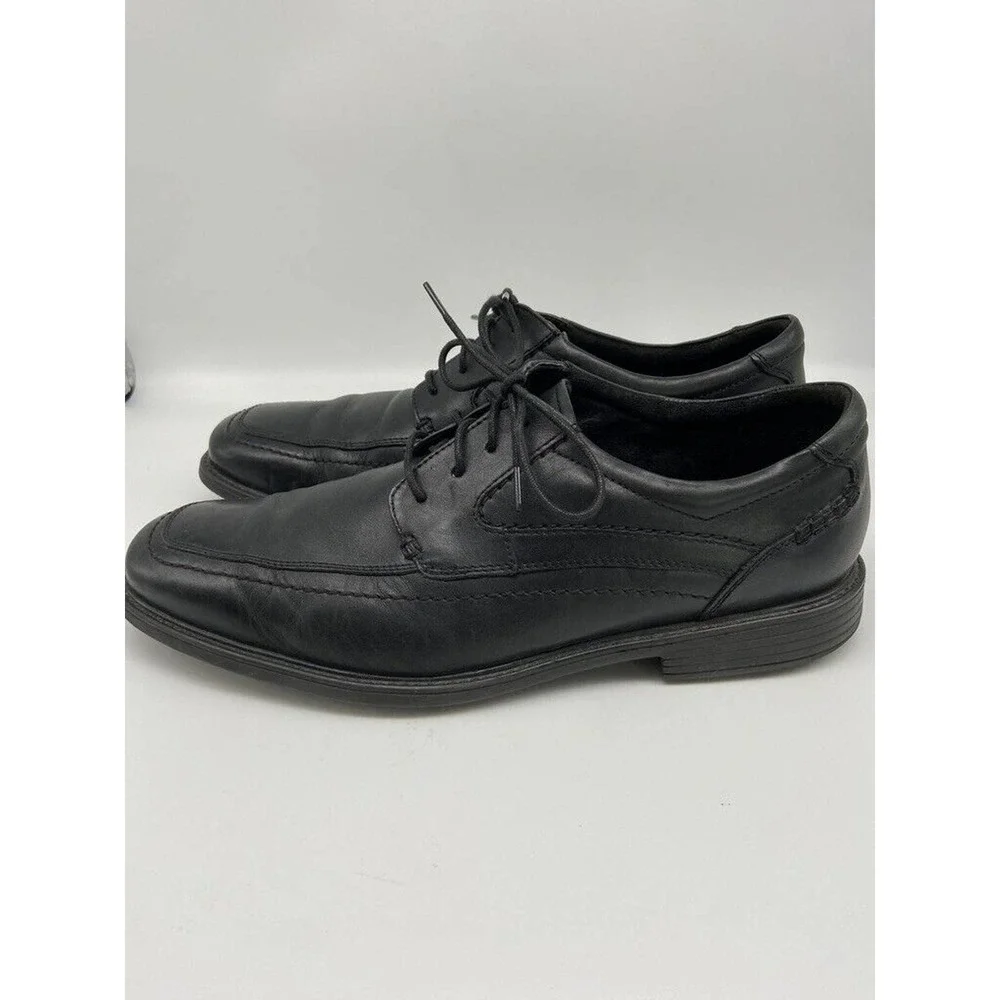Clarks Shoes Mens Sz 11.5M Hommes Black‎ Leather Smart Extralight